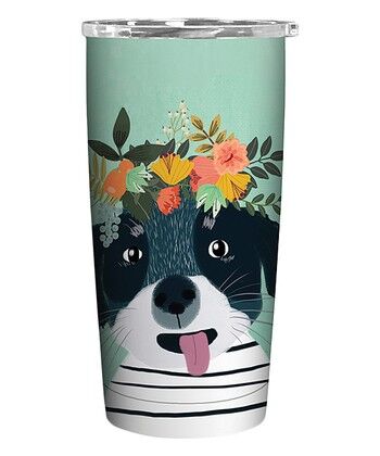 "Fancy Dog" Double Walled Stainless Steel Travel Tumbler