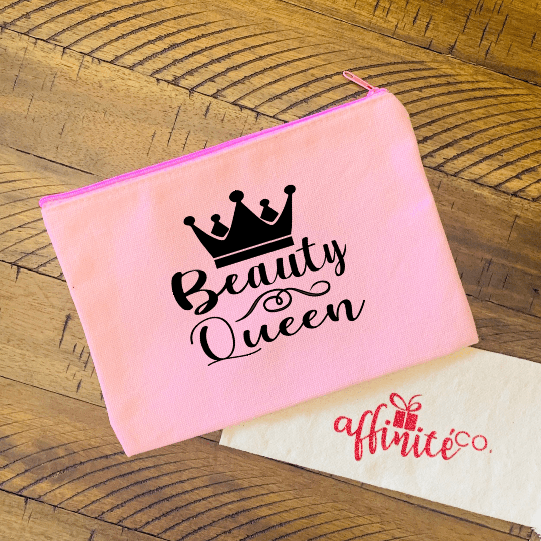 Canvas Cosmetic Bag - Beauty Queen