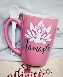 0-010 Oz Ceramic Spooner Mug - Namaste